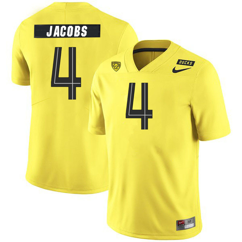Men #4 Jestin Jacobs Oregon Ducks College Football Jerseys Stitched Sale-Yellow - Click Image to Close